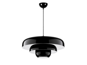 Lámpara colgante de metal «Layer» - 43 x 43 cm - Negro