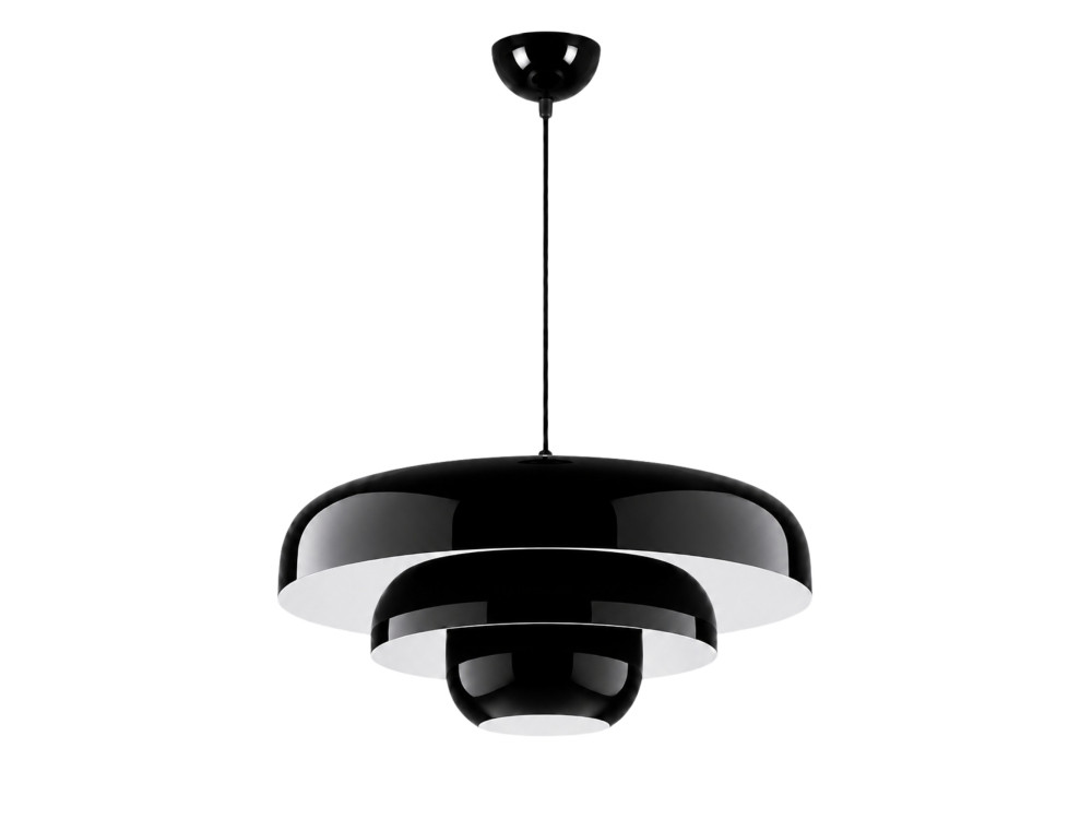 Lámpara colgante de metal «Layer» - 43 x 43 cm - Negro