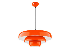 Lámpara colgante de metal «Layer» - 43 x 43 cm - Naranja