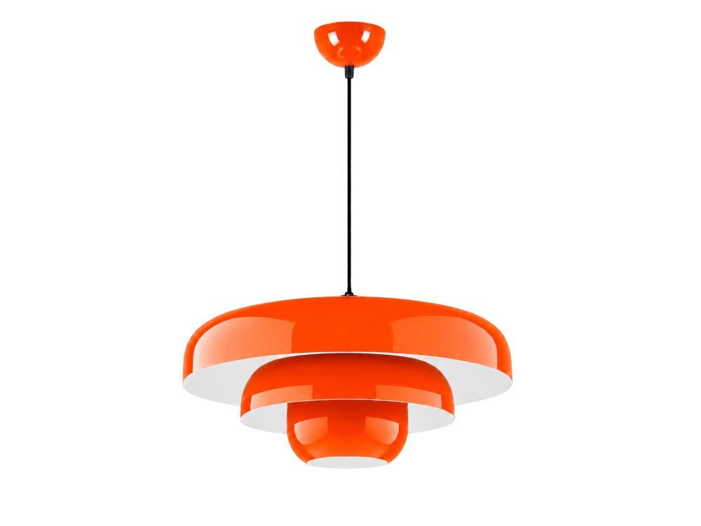 Lámpara colgante de metal «Layer» - 43 x 43 cm - Naranja