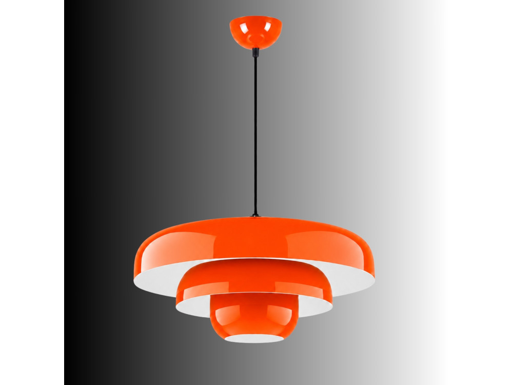 Lámpara colgante de metal «Layer» - 43 x 43 cm - Naranja