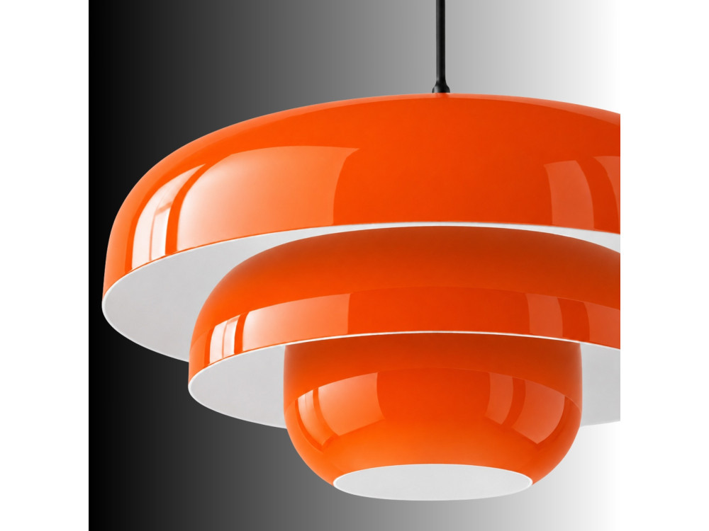 Lámpara colgante de metal «Layer» - 43 x 43 cm - Naranja