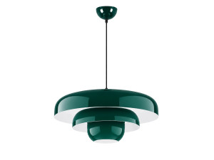 Lámpara colgante de metal «Layer» - 43 x 43 cm - Verde oscuro