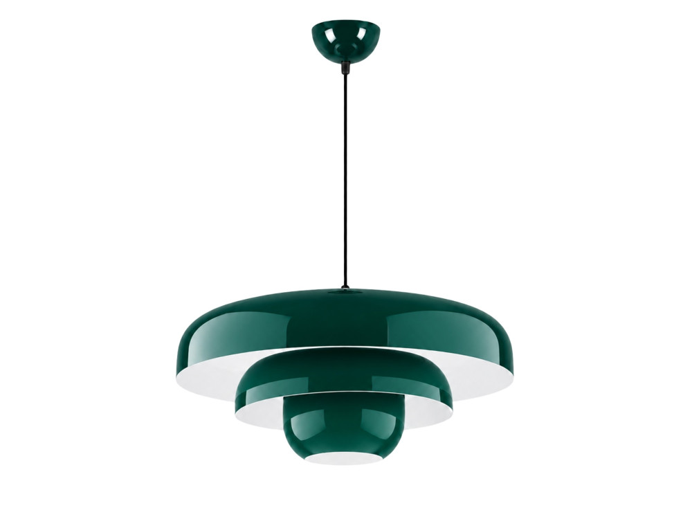 Lámpara colgante de metal «Layer» - 43 x 43 cm - Verde oscuro