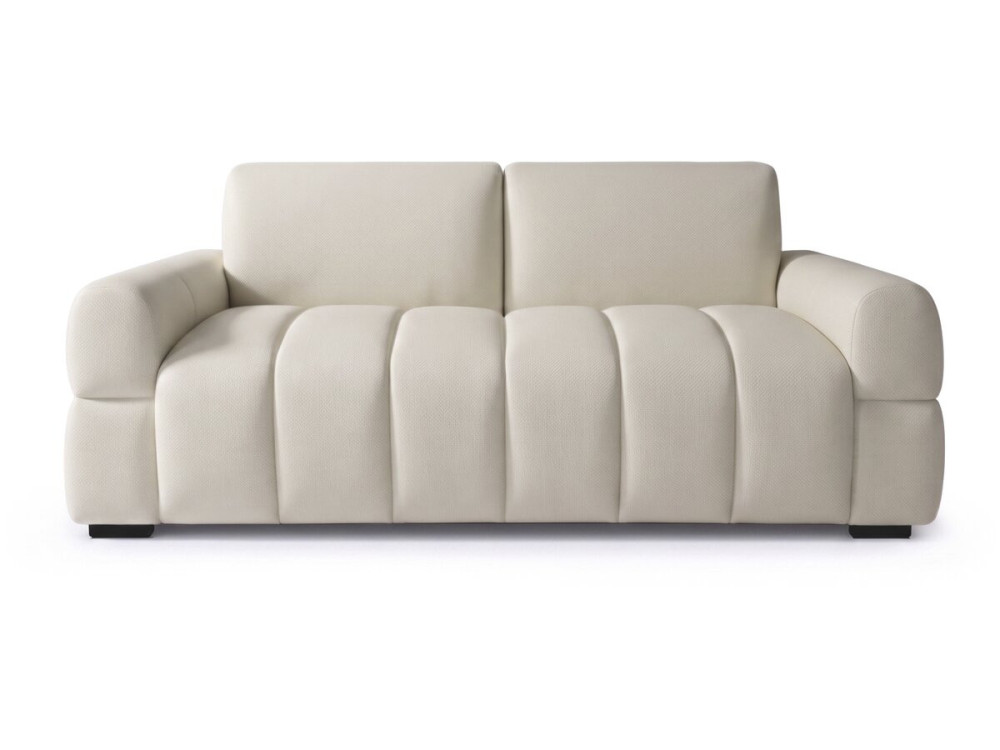 Sofá cama convertible «Zoé» - Colchón de 18 cm - Ancho de la superficie de descanso: 140 cm - 3 plazas - Beige