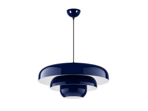 Lámpara colgante de metal «Layer» - 43 x 43 cm - Azul marino