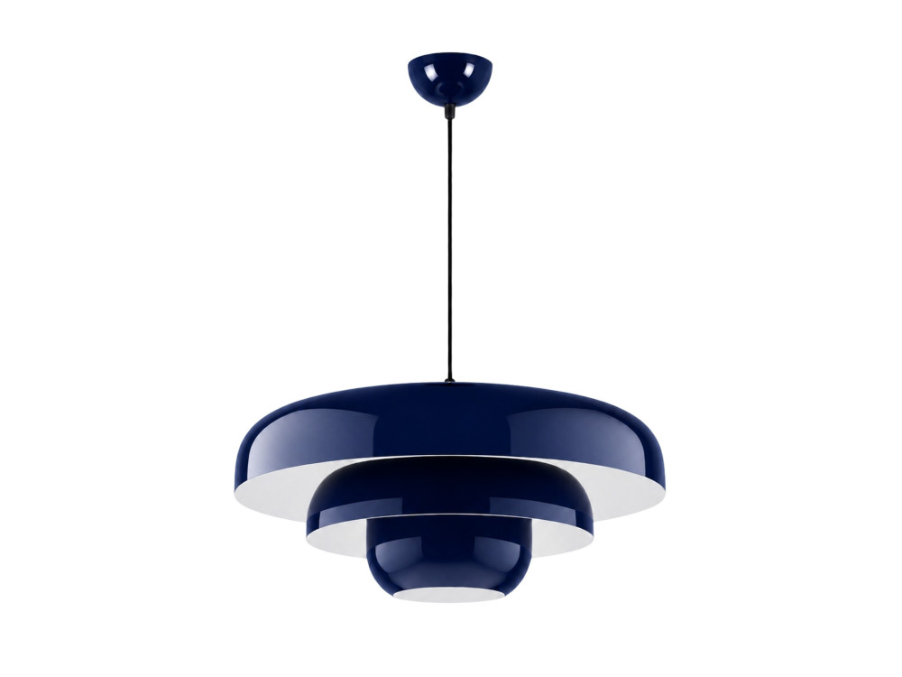 Lámpara colgante de metal «Layer» - 43 x 43 cm - Azul marino