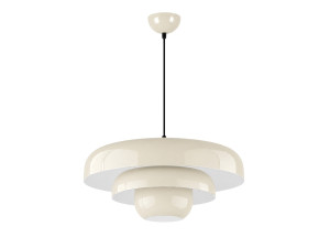 Lámpara colgante de metal «Layer» - 43 x 43 cm - Beige