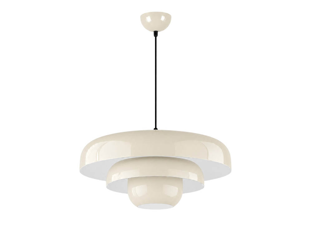 Lámpara colgante de metal «Layer» - 43 x 43 cm - Beige