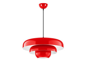 Lámpara colgante de metal «Layer» - 43 x 43 cm - Roja