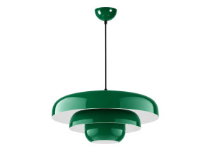Lámpara colgante de metal «Layer» - 43 x 43 cm - Verde oscuro
