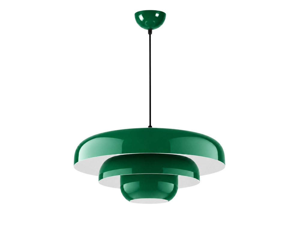 Lámpara colgante de metal «Layer» - 43 x 43 cm - Verde oscuro