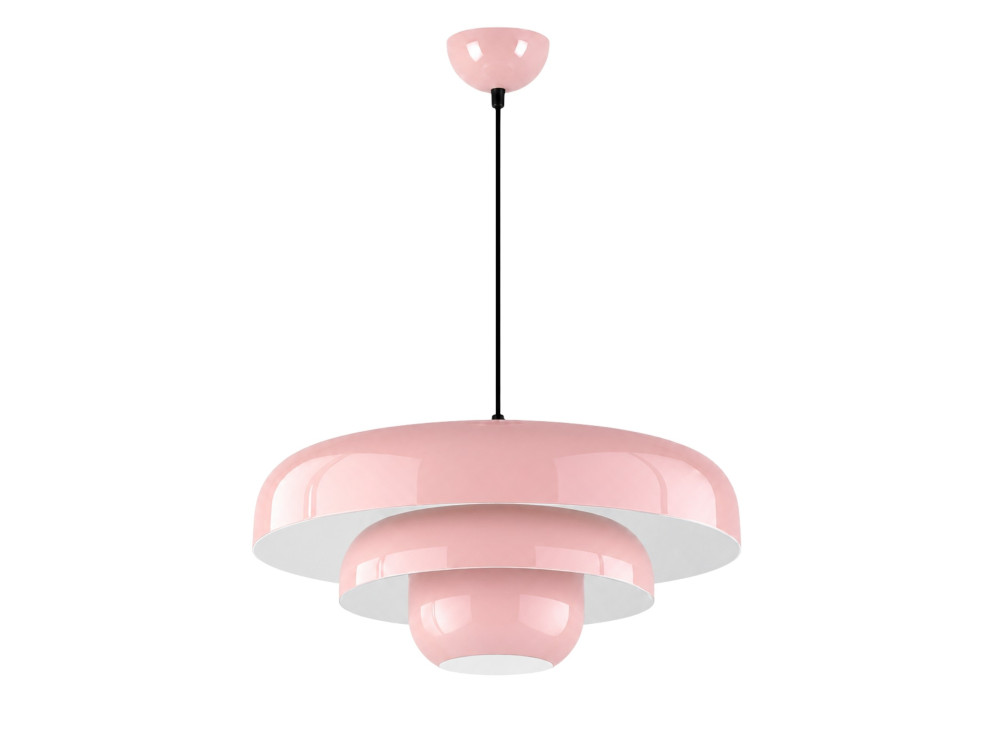 Lámpara colgante de metal «Layer» - 43 x 43 cm - Rosa