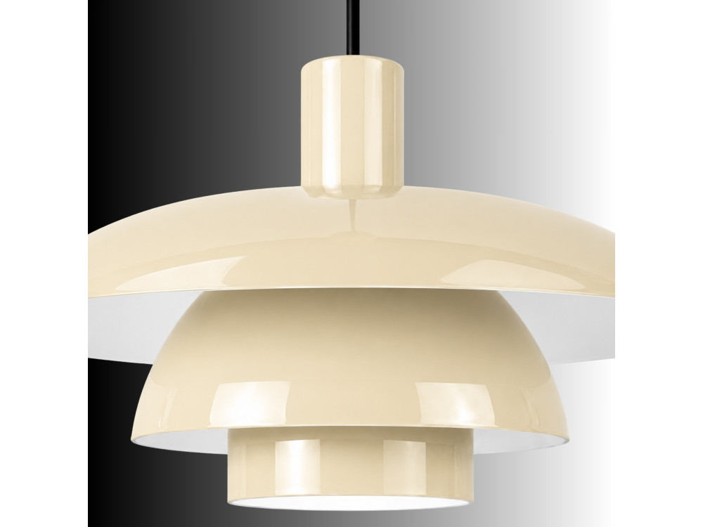 Lámpara colgante de metal «Layer» - 45 x 45 cm - Beige
