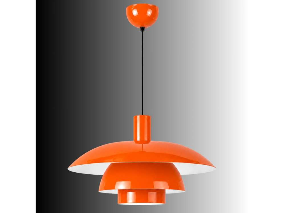 Lámpara colgante de metal «Layer» - 45 x 45 cm - Naranja