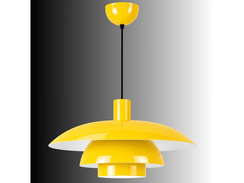 Lámpara colgante de metal «Layer» - 45 x 45 cm - Amarillo