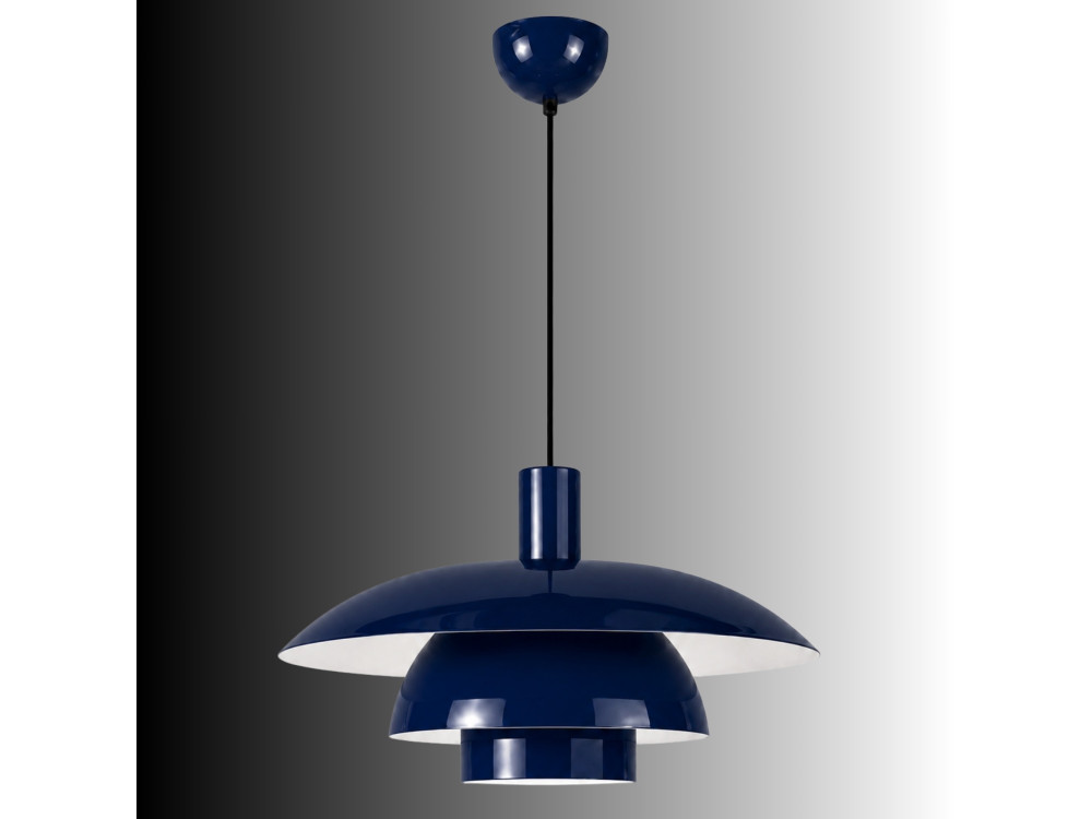 Lámpara colgante de metal «Layer» - 45 x 45 cm - Azul marino