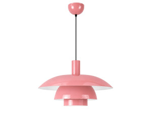 Lámpara colgante de metal «Layer» - 45 x 45 cm - Rosa
