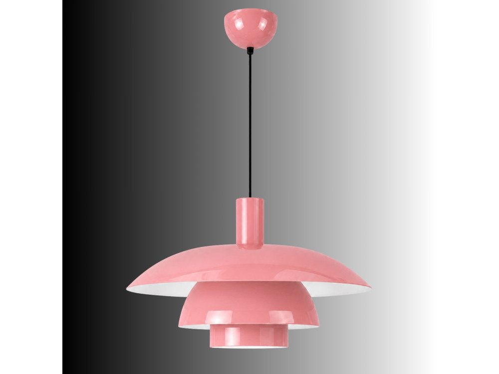 Lámpara colgante de metal «Layer» - 45 x 45 cm - Rosa