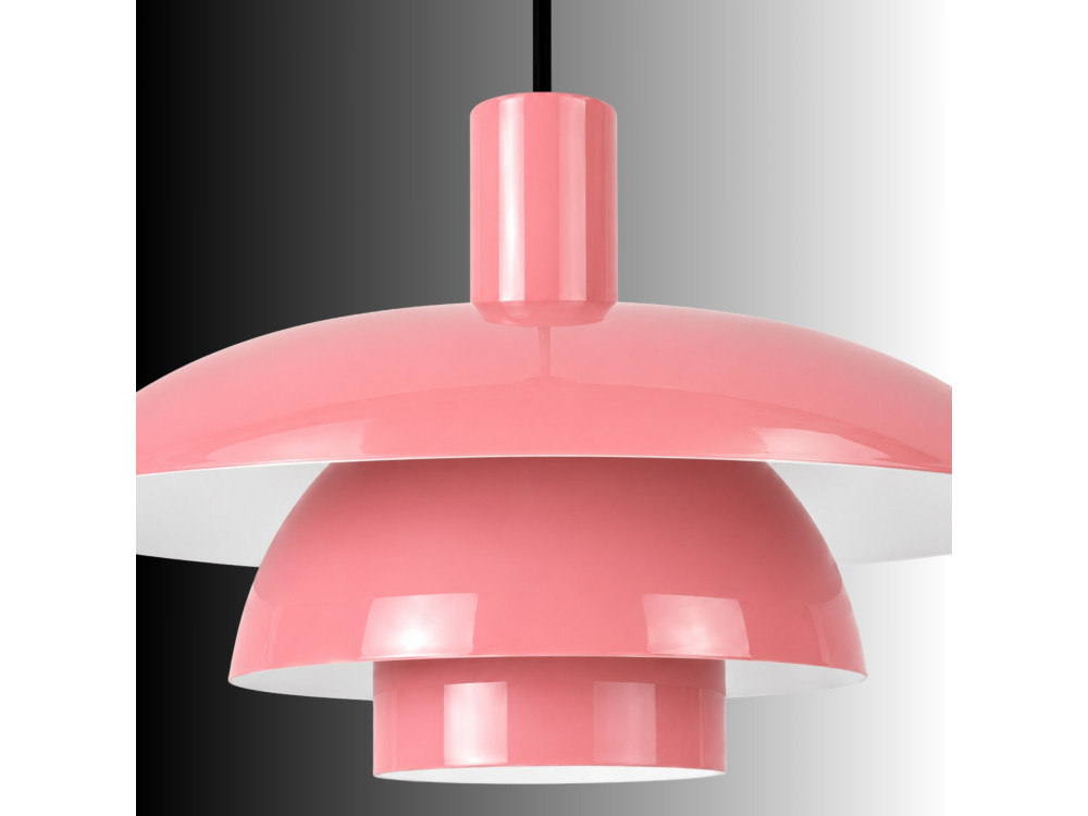 Lámpara colgante de metal «Layer» - 45 x 45 cm - Rosa