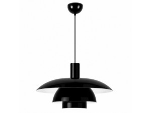 Lámpara colgante de metal «Layer» - 45 x 45 cm - Negro