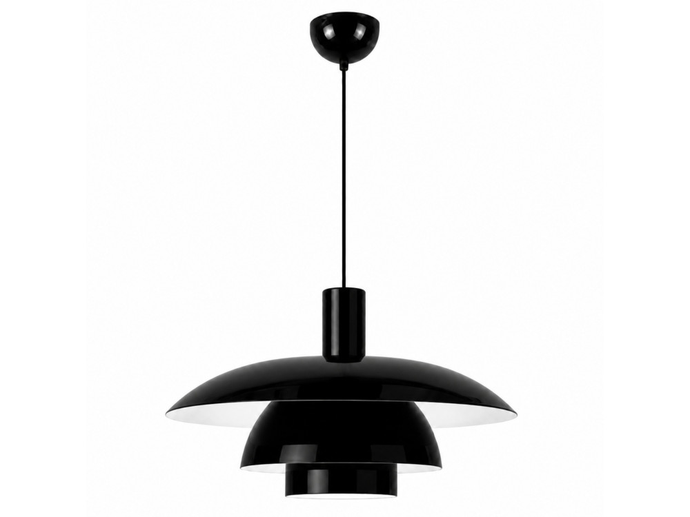 Lámpara colgante de metal «Layer» - 45 x 45 cm - Negro