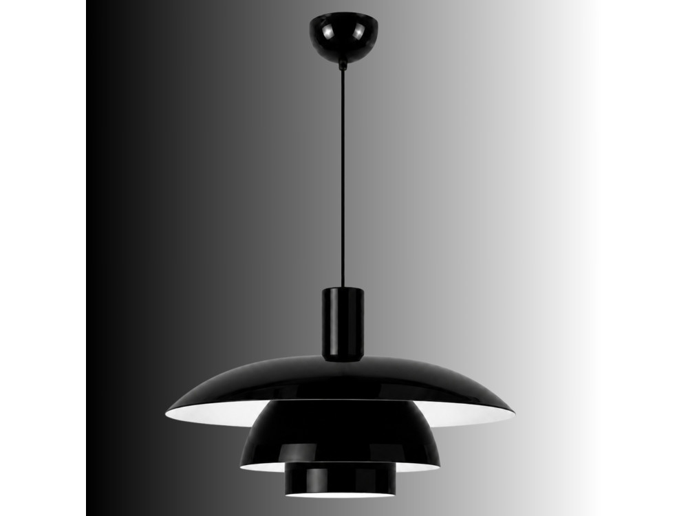 Lámpara colgante de metal «Layer» - 45 x 45 cm - Negro
