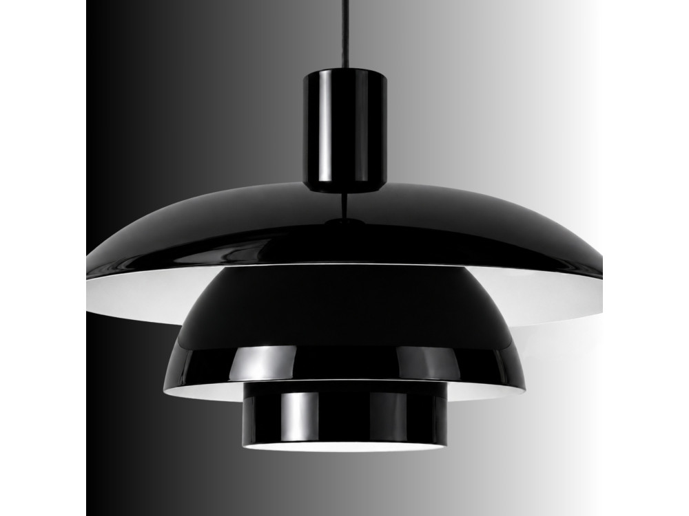 Lámpara colgante de metal «Layer» - 45 x 45 cm - Negro
