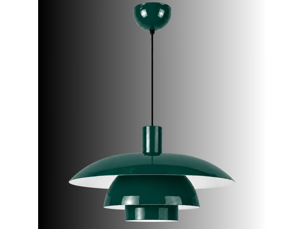 Lámpara colgante de metal «Layer» - 45 x 45 cm - Verde oscuro