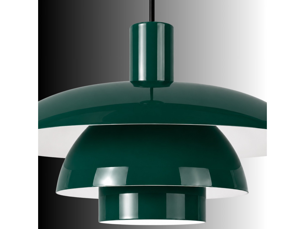 Lámpara colgante de metal «Layer» - 45 x 45 cm - Verde oscuro