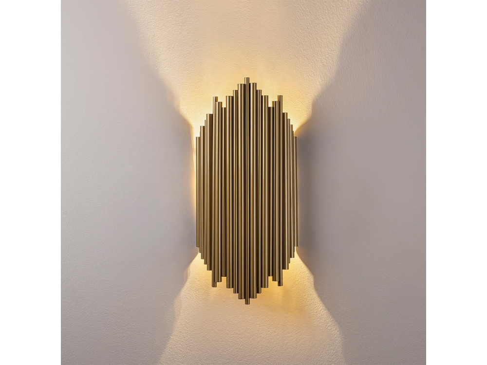 Aplique de pared de metal «Kara» - 18 x 8 cm - Amarillo