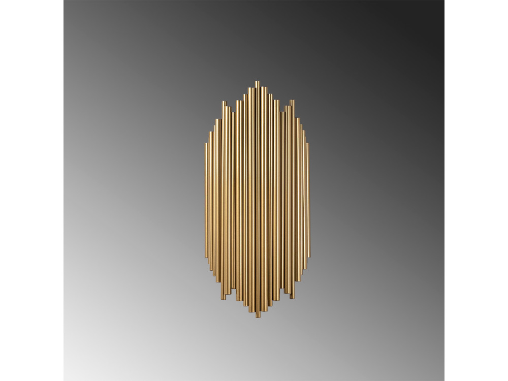Aplique de pared de metal «Kara» - 18 x 8 cm - Amarillo