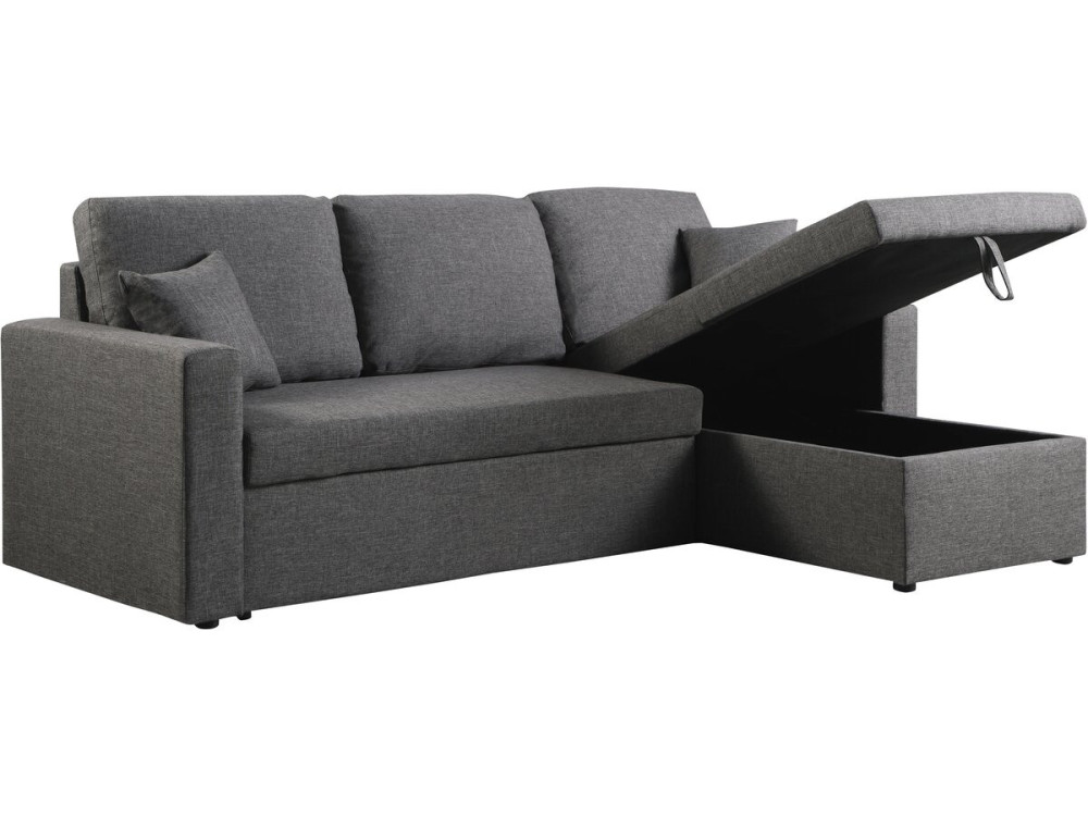 Sofá esquinero convertible "Alain" - 3 plazas - Gris