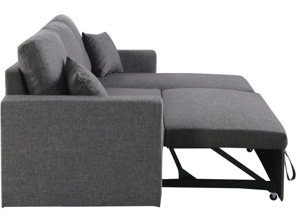 Sofá esquinero convertible "Alain" - 3 plazas - Gris