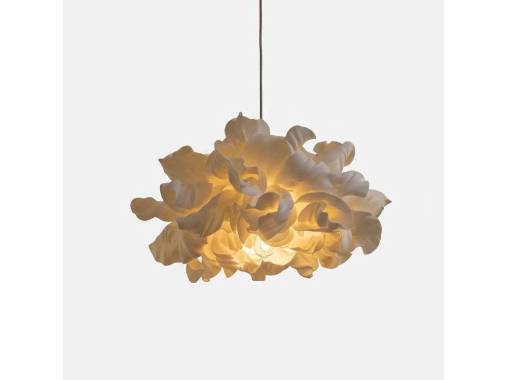 Lámpara colgante de plástico «MOD0018» - 48 x 48 cm - Color crema