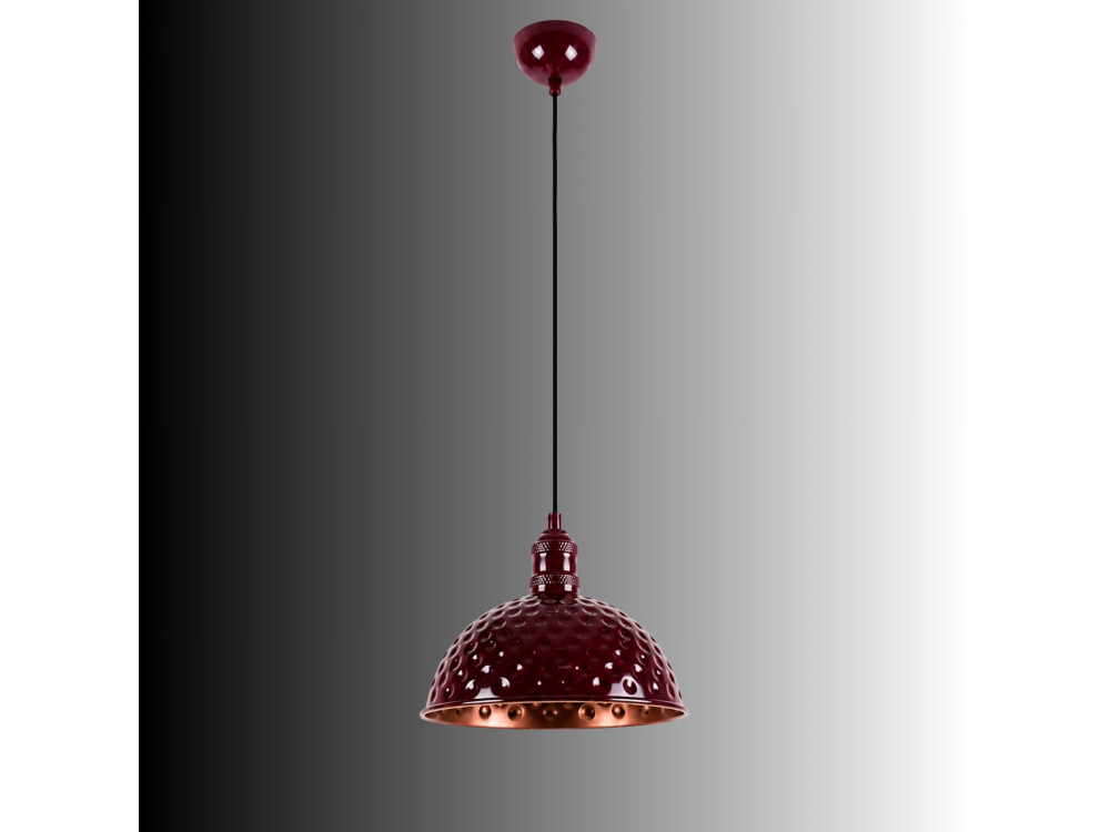 Lámpara colgante de metal «Echo» - 26 x 26 cm - Burdeos