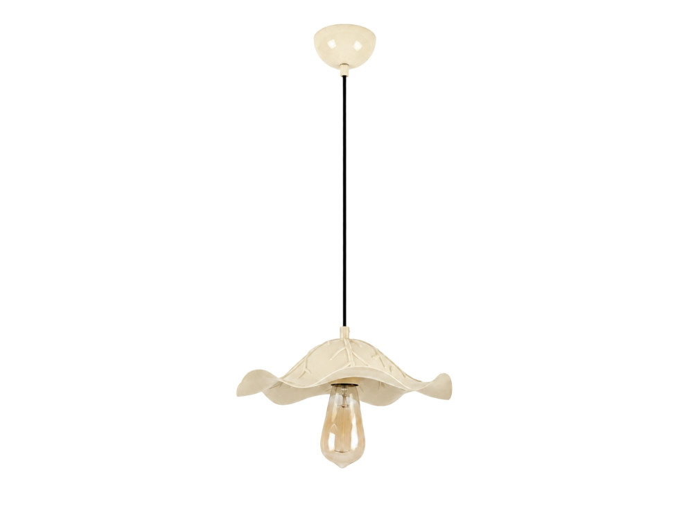 Lámpara colgante de metal «Liana» - 29 x 29 cm - Beige