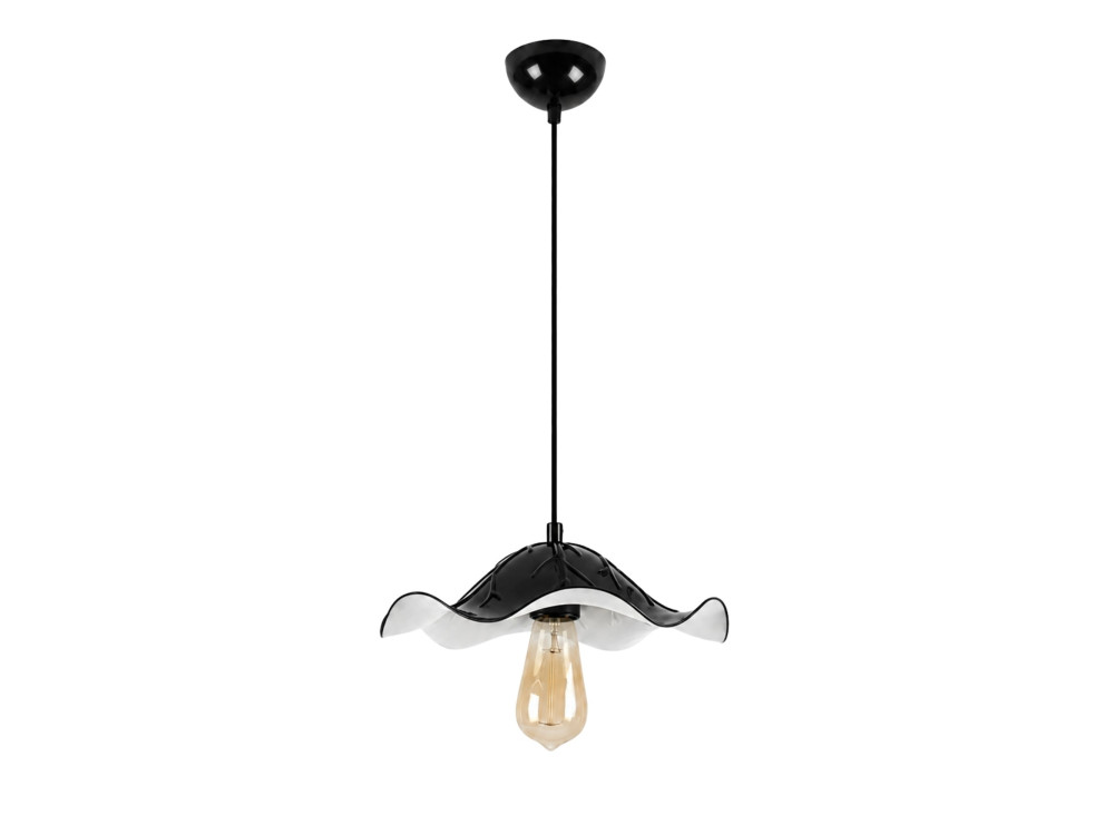 Lámpara colgante de metal «Liana» - 29 x 29 cm - Negro