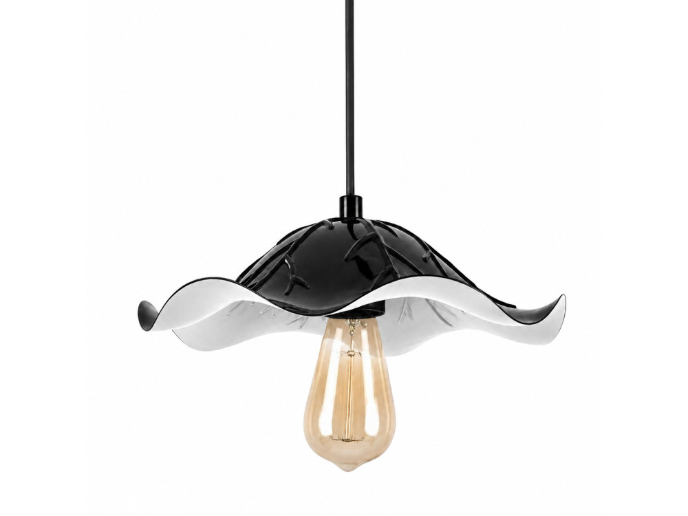 Lámpara colgante de metal «Liana» - 29 x 29 cm - Negro