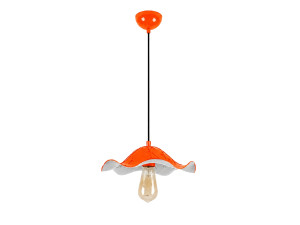 Lámpara colgante de metal «Liana» - 29 x 29 cm - Naranja