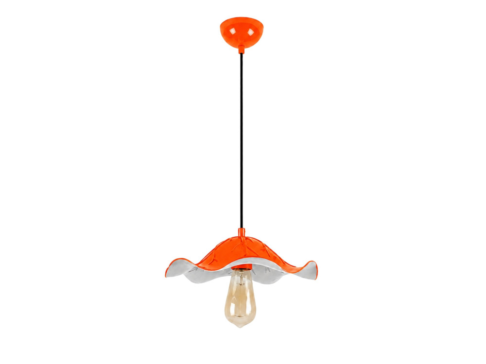 Lámpara colgante de metal «Liana» - 29 x 29 cm - Naranja