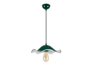 Lámpara colgante de metal «Liana» - 29 x 29 cm - Verde oscuro