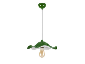 Lámpara colgante de metal «Liana» - 29 x 29 cm - Verde claro