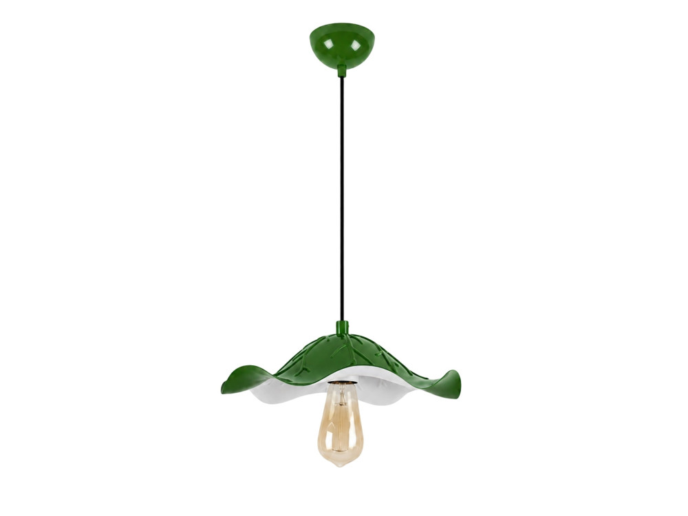 Lámpara colgante de metal «Liana» - 29 x 29 cm - Verde claro
