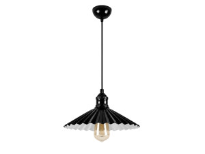 Lámpara colgante de metal «Plise» - 32 x 32 cm - Negro