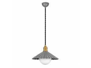Lámpara colgante de metal «Plise» - 32 x 32 cm - Gris