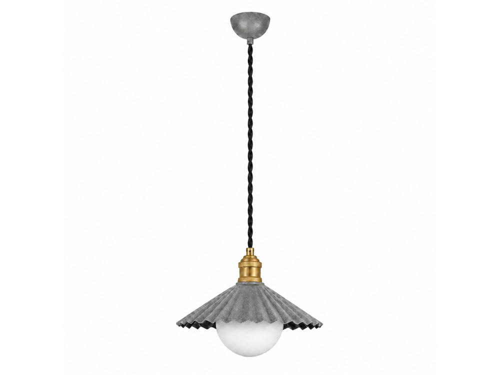 Lámpara colgante de metal «Plise» - 32 x 32 cm - Gris