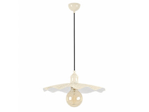 Lámpara colgante de metal «Ondula» - 34 x 34 cm - Beige