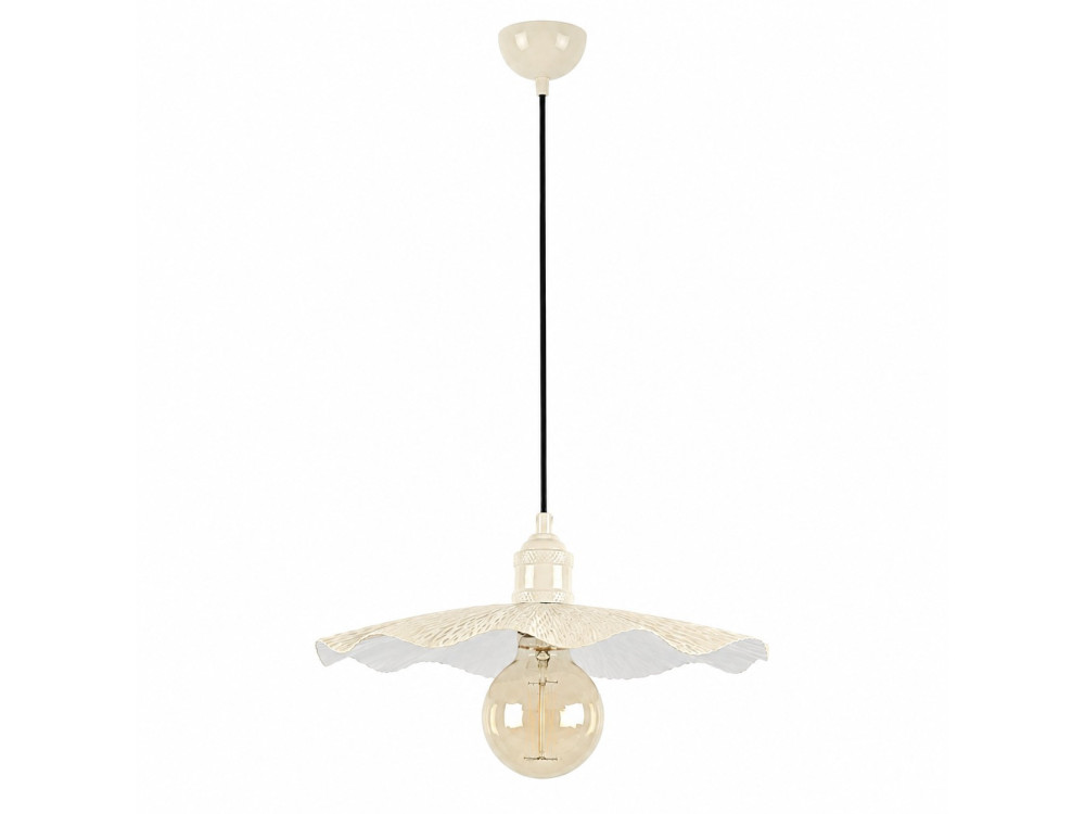 Lámpara colgante de metal «Ondula» - 34 x 34 cm - Beige