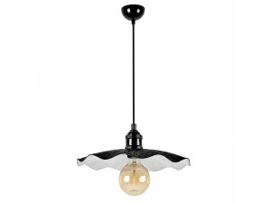 Lámpara colgante de metal «Ondula» - 34 x 34 cm - Negro